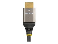 StarTech.com 3 m Premium certifierad HDMI 2.0-kabel - Hög hastighets UHD 4K 60 Hz HDMI-kabel med Ethernet - HDR10, ARC - UHD HDMI Video-sladd - För UHD-skärmar, TV-apparater, monitorer - M/M - Premium hög hastighet - HDMI-kabel med Ethernet - HDMI hane till HDMI hane - 3 m - skärmad - grå, svart - passiv, 4K60Hz (3840 x 2160) stöd HDMMV3M