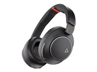 Poly Voyager Surround 85 - Voyager Surround 80 series - headset - fullstorlek - Bluetooth - trådlös - aktiv brusradering - USB-C via Bluetooth-adapter - svart - UC-certifierad 8G7T7AA