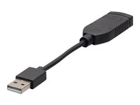 C2G USB-C to USB-A Dongle Adapter Converter - USB-kabel - 24 pin USB-C (hane) till USB (hona) - USB 2.0 - 30 V - svart C2G30062