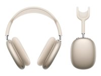 Apple AirPods Max - 2a generation - hörlurar med mikrofon - fullstorlek - Bluetooth - trådlös - aktiv brusradering - starlight MWW53DN/A