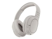Belkin SoundForm Surround - Hörlurar med mikrofon - fullstorlek - Bluetooth - trådlös, kabelansluten - USB-C, 3,5 mm kontakt - sand AUD009HQSA