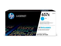 HP 657X - Lång livslängd - cyan - original - LaserJet - tonerkassett (CF471X) - för Color LaserJet Enterprise MFP M681; LaserJet Enterprise Flow MFP M681, MFP M682 CF471X