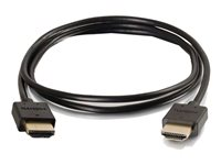 C2G 0.6m Ultra Flexible High Speed HDMI Cable with Low Profile Connectors - HDMI-kabel med Ethernet - HDMI hane till HDMI hane - 60 cm - svart - stöd för 4K 82362
