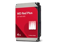 WD Red Plus - Hårddisk - 4 TB - inbyggd - 3.5" - SATA 6Gb/s - 5400 rpm - buffert: 128 MB WD40EFZZ