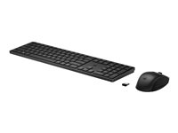 HP 655 - Sats med tangentbord och mus - trådlös - 2.4 GHz - brittisk - svart - för HP 470 G9; Chromebook x360; Elite Mini Conference G9; ProBook 635 4R009AA#ABU