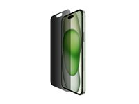 Belkin ScreenForce Pro - Skärmskydd för mobiltelefon - 2.5D - glas - med sekretessfilter - glas - för Apple iPhone 14 Pro Max, 15 Plus OVA148ZZ