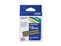 Brother TZe-MPGG31 - Svart på guld, geometrisk - Rulle (1,2 cm x 4 m) 1 kassett(er) bandlaminat - för Brother PT-H110; P-Touch PT-E310; P-Touch Cube PT-P300; P-Touch Cube Pro PT-P910 TZEMPGG31