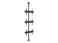 Multibrackets M Pro MBFC3U - Monteringssats (takmontering, golvmontering) - för 3 LCD-bildskärmar - aluminium, stål - svart - skärmstorlek: 40"-65" 7350073733644