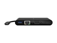 Belkin - Multimedia- och laddningsadapter - USB-C - VGA, HDMI - 1GbE AVC004BTBK